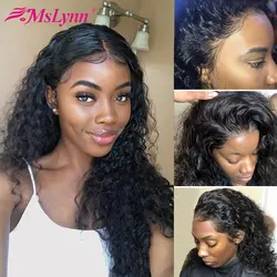 Mslynn 360 Синтетические волосы на кружеве al парик для Для женщин волна воды парик Синтетические волосы на кружеве человеческих волос парики