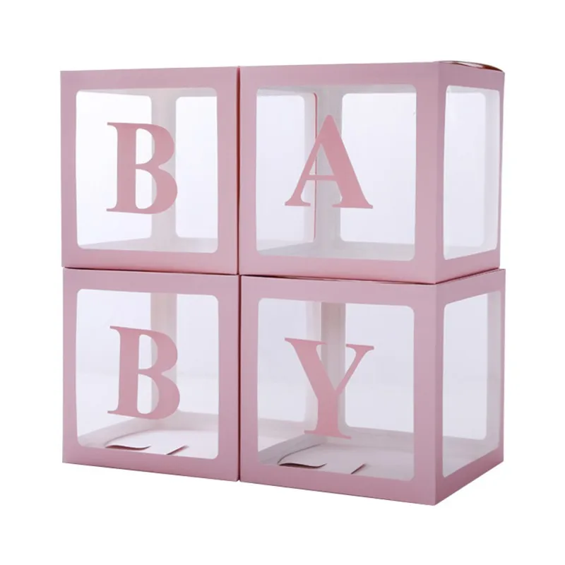 DIY прозрачный воздушный шар из латекса держатель декоративная коробка Baby Shower День рождения свадьбы Декор поставки BABY/LOVE - Цвет: A5