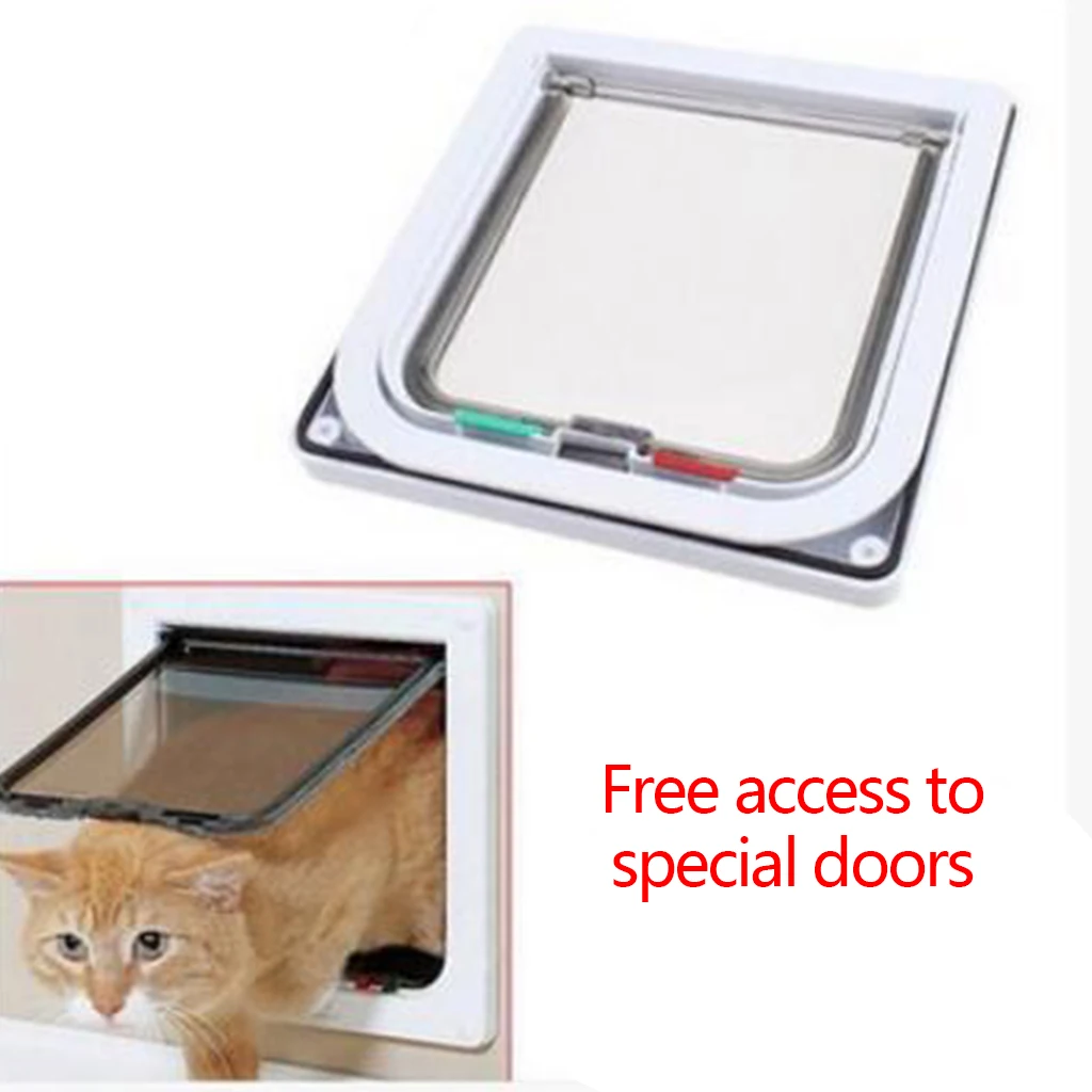 Intellgent Control 4 Way Safe pet Cat Gate cat Doors ABS Animal Small Pet Cat Dog 2