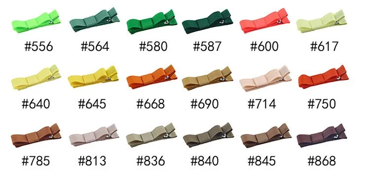 Новинка 66 цветов 120 шт./лот " Grosgrain Бутик ленты банты с клипсами для девочек заколки для волос аксессуары для волос