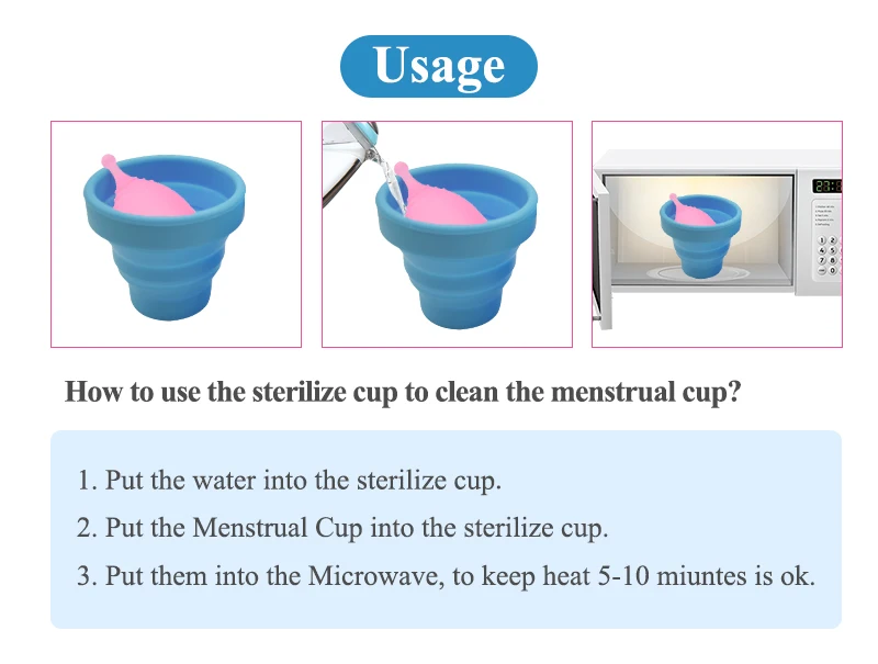 Менструальная стерилизационная чашка с копа менструальная чашка медицинский силиконовый стерилизатор чашка Гибкая чистая перерабатываемая Дамская чашка