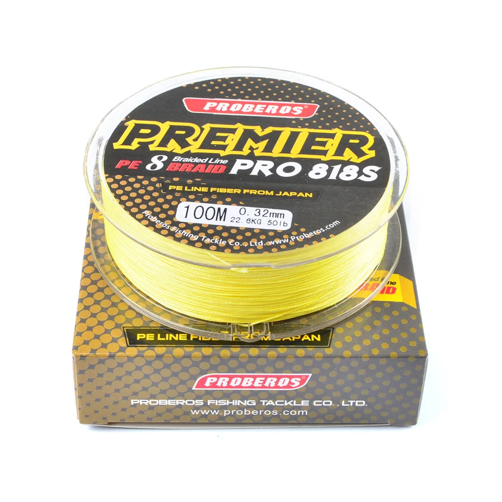 

Pro beros 8 Series 100 M Dyneema PE Fishing Line 5-Color PE Line 3.0 #-13 # Weaving PE Fishing Line