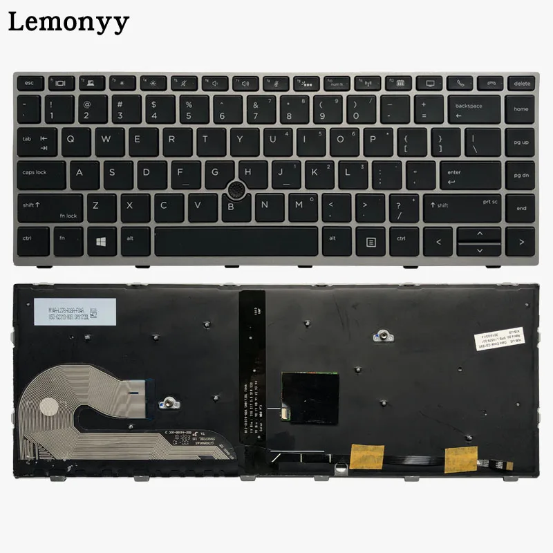 with Backlit Новая клавиатура для ноутбука США hp EliteBook 840 G5 846 G5 745 G5 с мышкой точка L14378-001 L11307-001 - Цвет: with Backlit