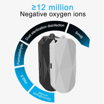 

Portable Wearable Air Purifier Portable Car Home Negative Ion Generator Air Purifier Necklace Mini Smart Purifier Sterilization