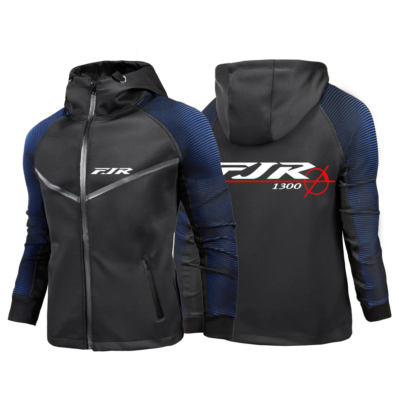 2021 FJR 1300 MOTORCYCLE Mens Jacket Casual Comfortable Fashion Gradient Stripe Patchwork Coats Slim Outdoor Outerwear Male | Мужская