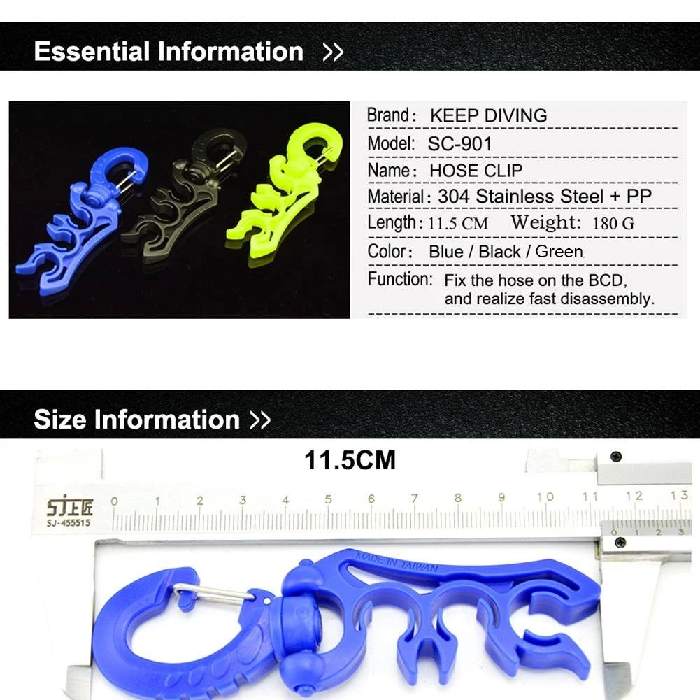 Регулятор скобы Дайвинг портативный зажим Bc инструмент низкого давления крючок для шланга фиксирующий Зажим поворачивается прочные аксессуары быстрое дыхание