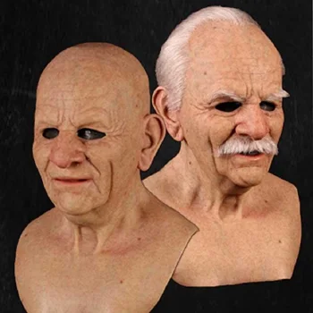 

Halloween Scary Party Old Man Mask Halloween Realistic Scary Cosplay Costume Latex Party Mask