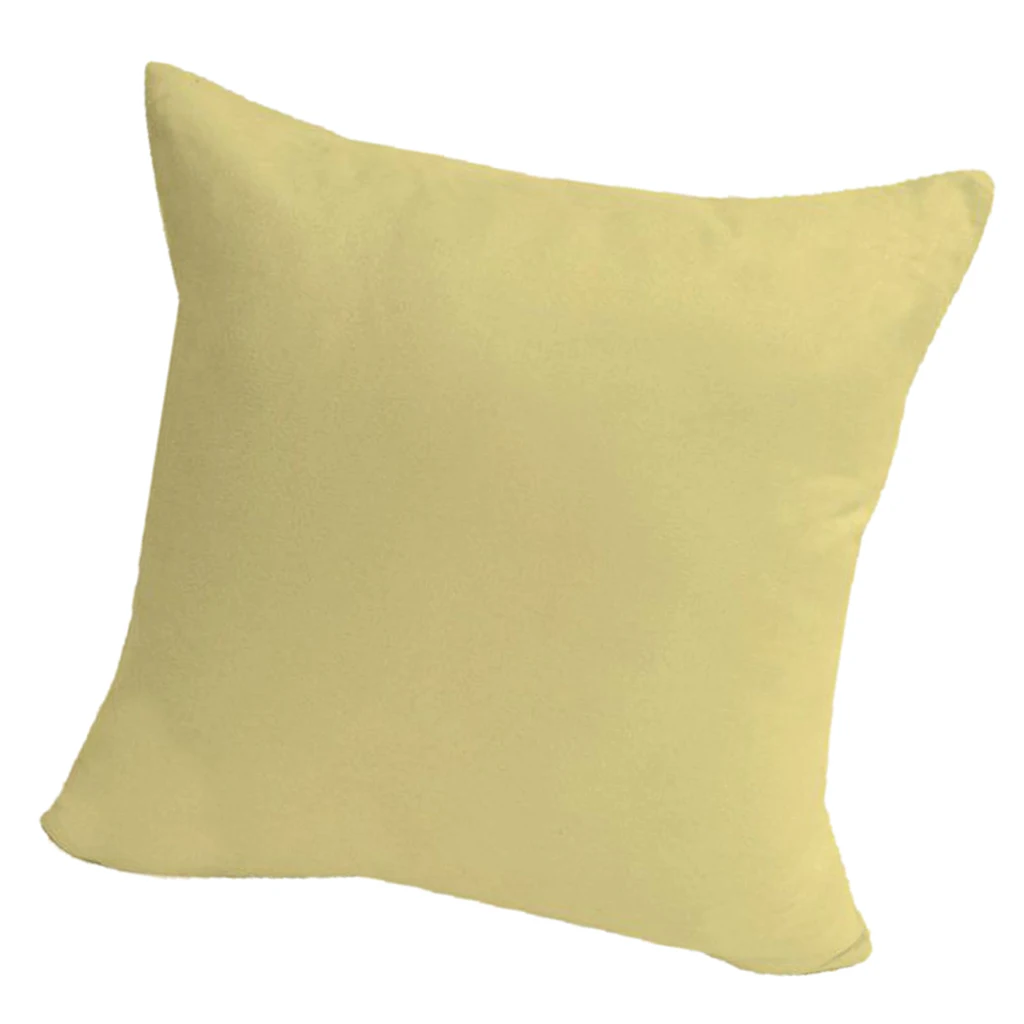 Velvet Square Throw Pillow Covers Solid Color Cushion Cases Pillowcases Soft Touch for Sofa Bedroom Car 18 x 18 Inch/ 24x24inch