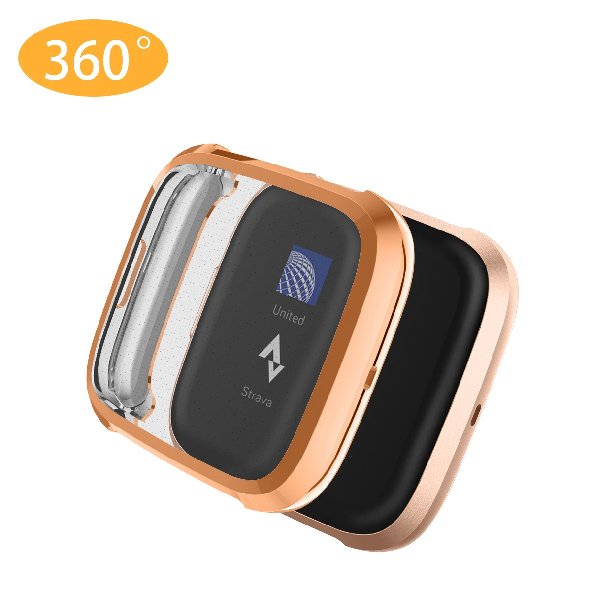 Для Fitbit Versa 2 Чехол для часов гибкий ТПУ гальванический противоударный защитный чехол для экрана