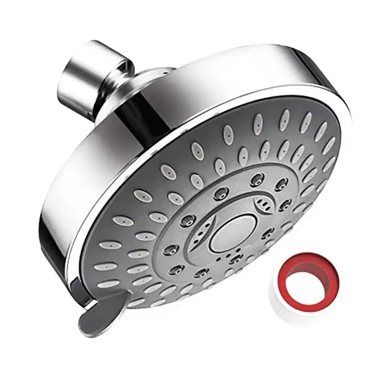 

Shower Head High Pressure 4 Inch Shower Head 5-Setting Adjustable Shower Head, Rain Shower Head Shower Head Flow Restrictor High