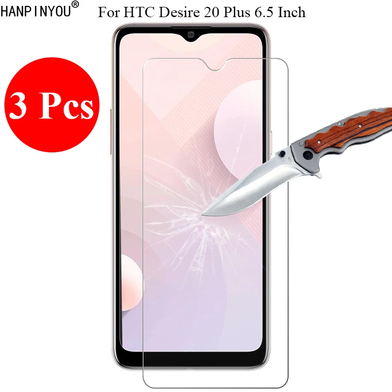 Закаленное стекло 3 шт./лот 9H 2.5D Защита экрана для HTC Desire 20 Plus 6 5 защитная пленка +