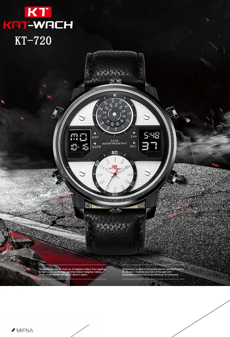 2021 New Fashion Brand Mens Watches Waterproof Sport Watch Men Electronic Timing Wrist Watches Clock Relogio Masculino 720