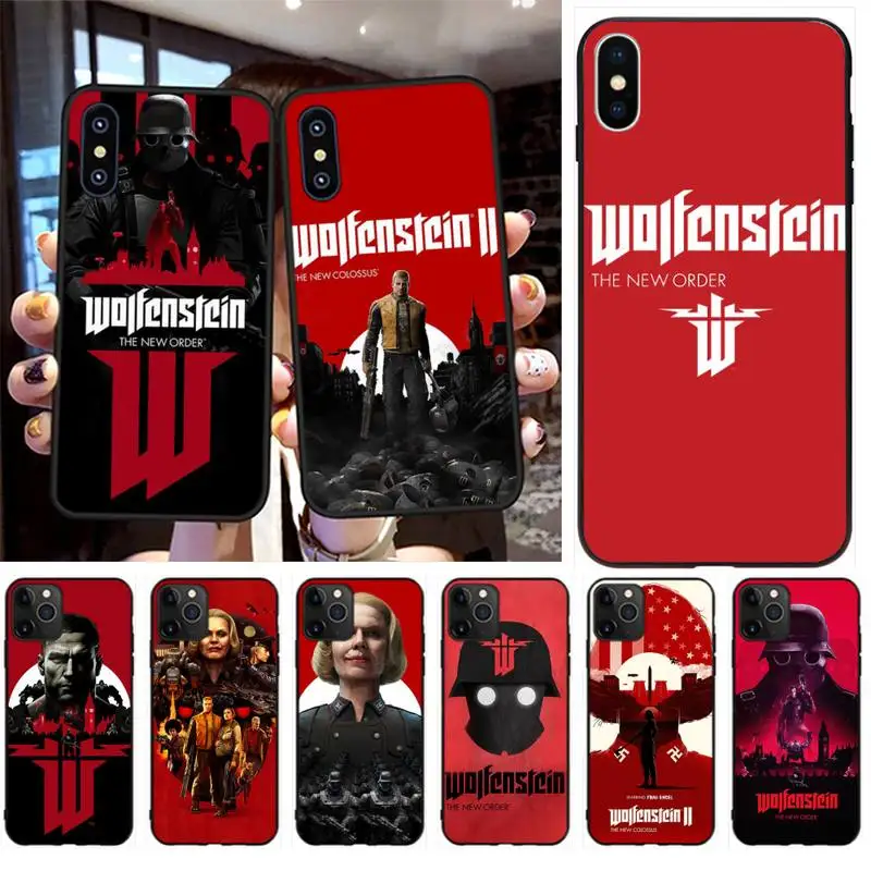 

NBDRUICAI Game Wolfenstein 2 The New Colossus Soft Silicone Phone Case for iPhone 11 pro XS MAX 8 7 6 6S Plus X 5S SE XR case