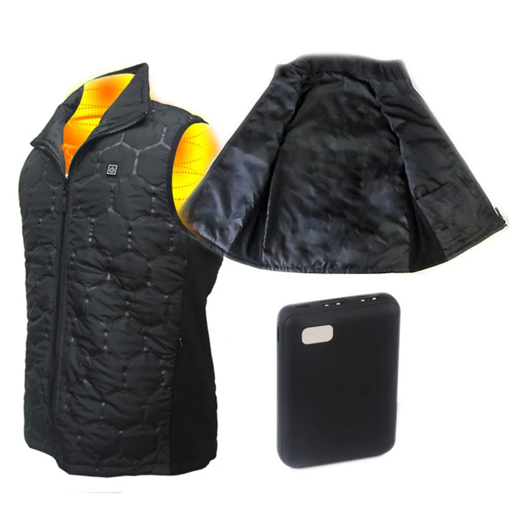 

Winter USB Infrared Heating Vest Jacket Electric Thermal Clothing Waistcoat For Women Men Outdoor Hiking Camping Cycling