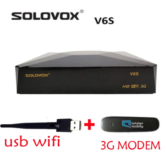 10 шт. SOLOVOX V6S DVB-S2 дополнительный wif 3g модем 1080P спутниковый ТВ приемник Поддержка 3G