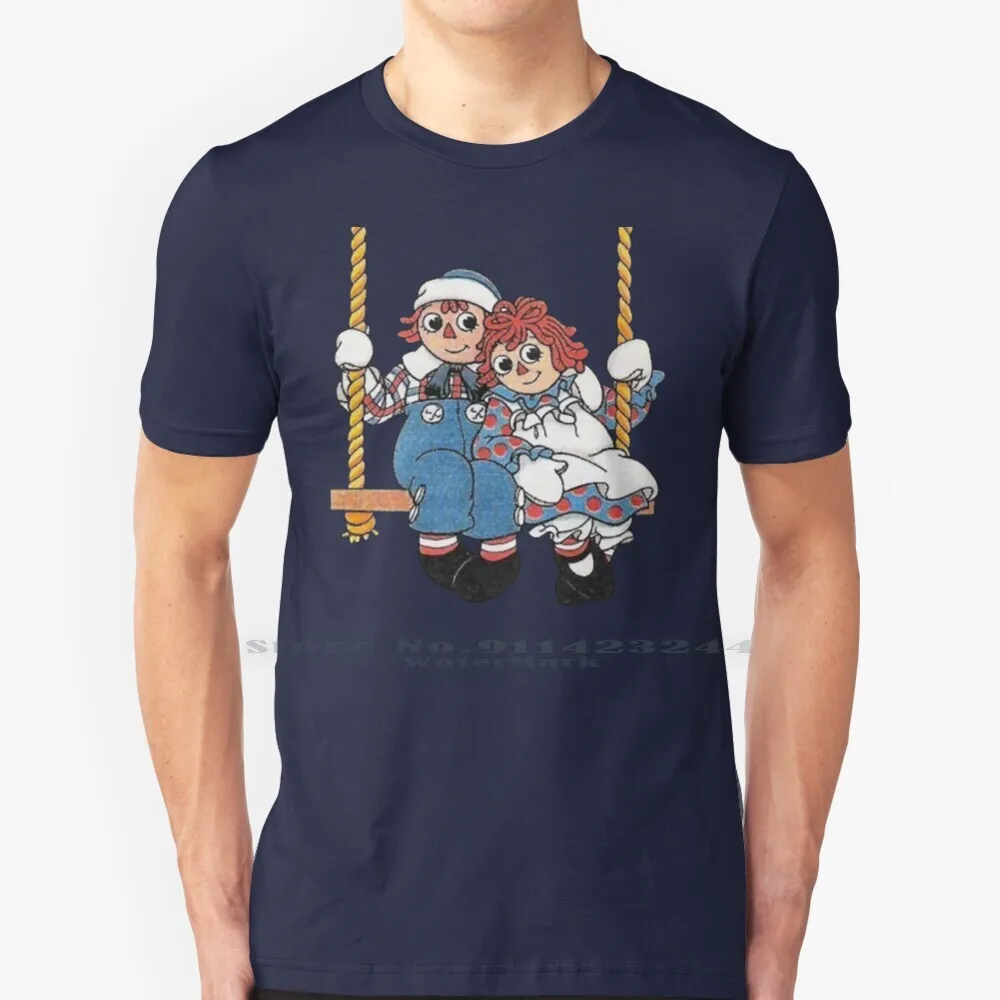 Raggedy Ann And Andy On A Swing T Shirt Cotton 6Xl Raggedy Ann And Raggedy Andy Raggedy Ann And Andy Little Golden Book Ragdoll