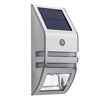 

Solar Stainless Steel Wall Light Bright Motion Sensor Light Wireless Improve Security Lamp for Wall Stairs Patio Lawn Garden (Si