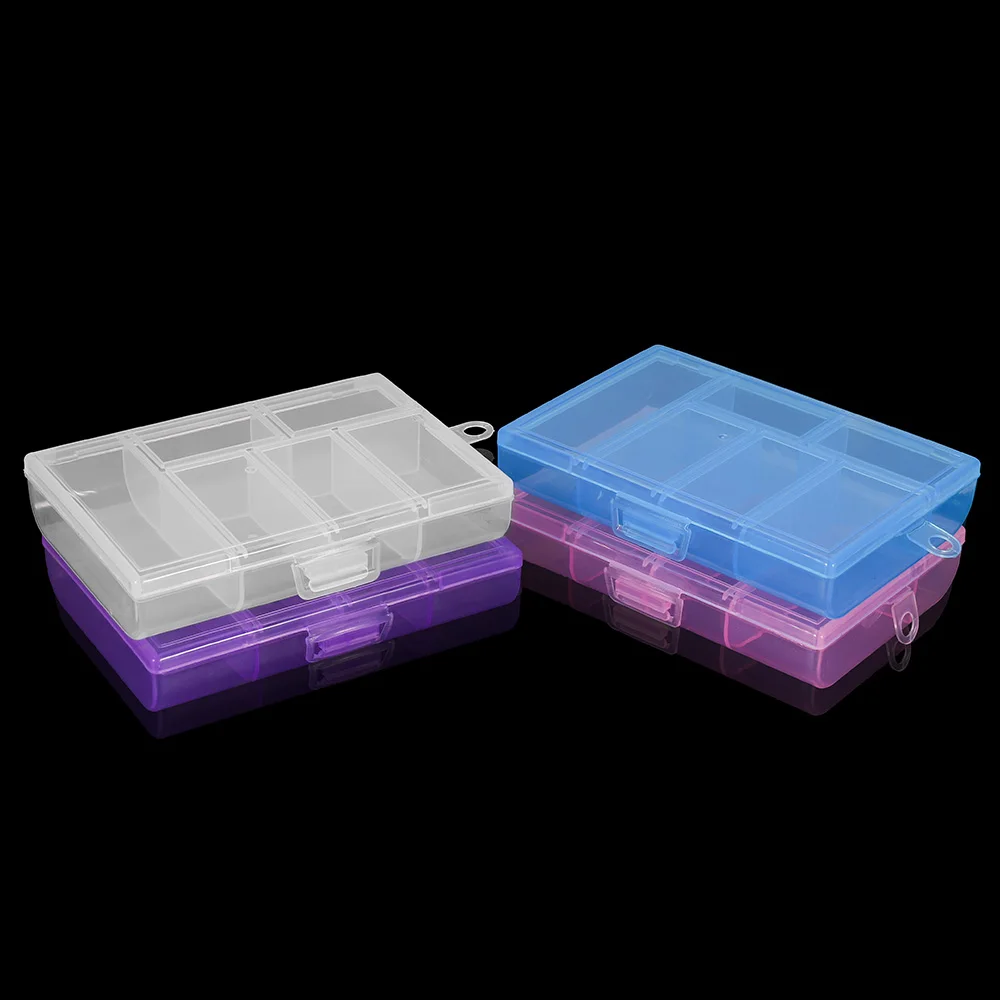 8.4*12mm Holder Case Plastic Jewelry Rectangle Box Case Beads Earring Accessories Storage Boxs Display Organizer Container