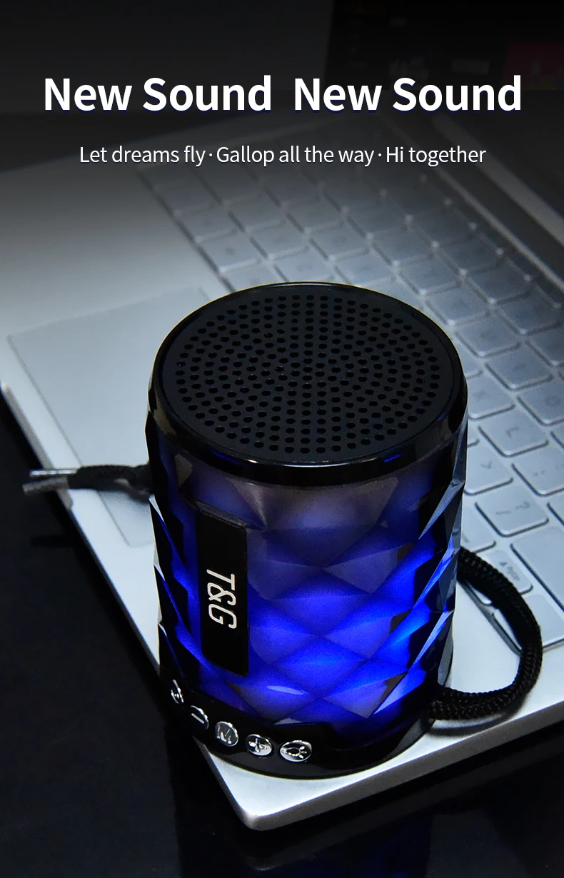 Колоннар Bluetooth динамик Портативный Открытый бас громкий динамик беспроводной красочный Led Поддержка TF карты FM стерео Hi-Fi коробки