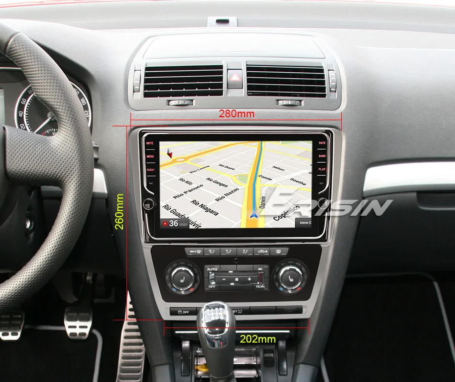 " Android 9,0 Pie OS автомобильный мультимедийный gps радио для Skoda Octavia 2007- со встроенным DSP усилителем и разделенным экраном Поддержка