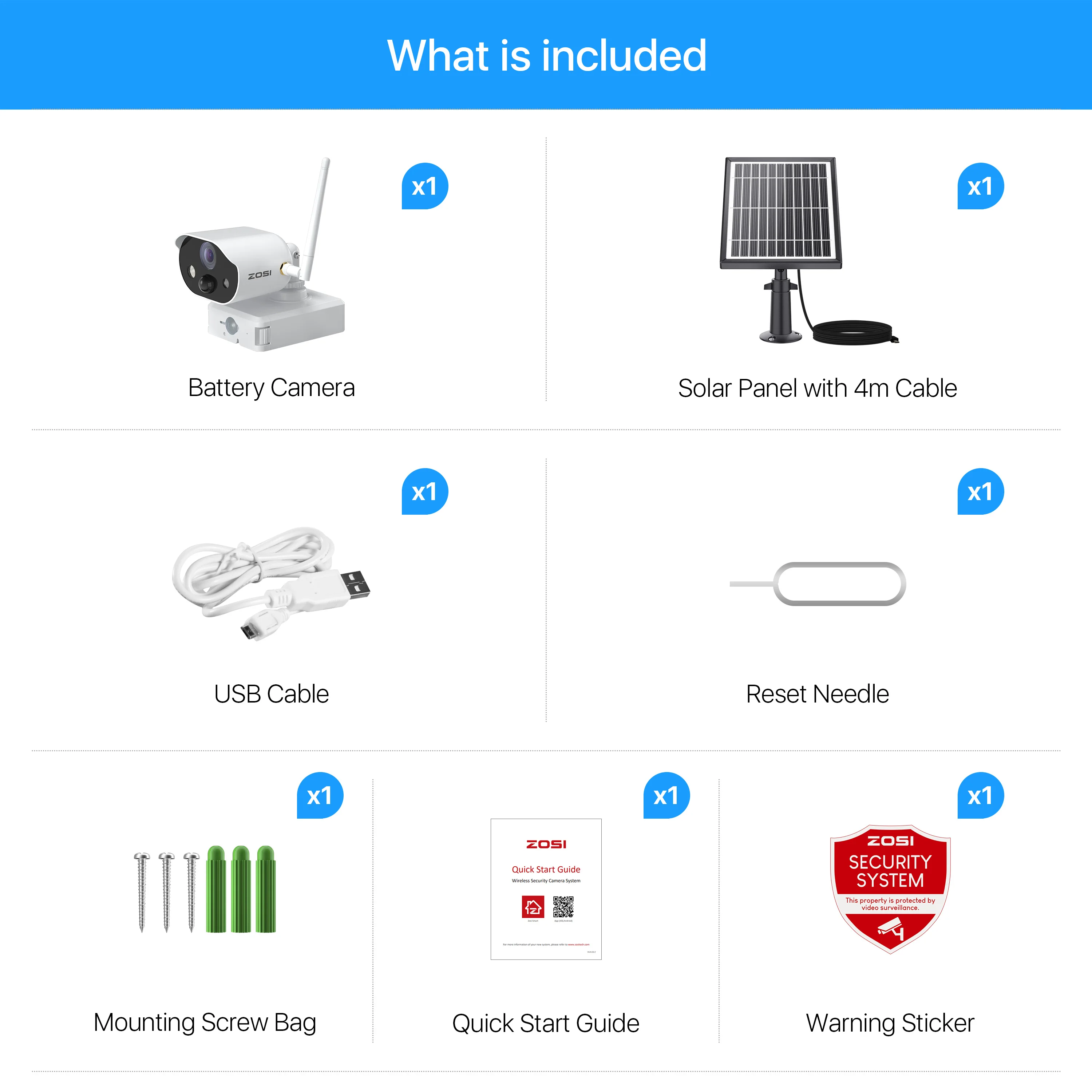 zosi bateria sem fio camera painel solar 01