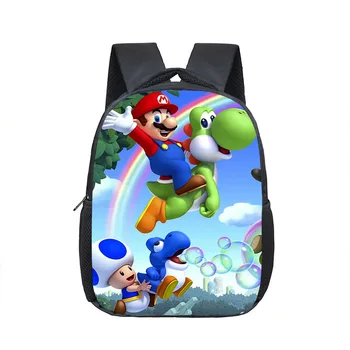 

12 Inch Mario Bros School Bags for Kindergarten Children kids School Backpack for Girls Boys Children's Backpacks Mochila