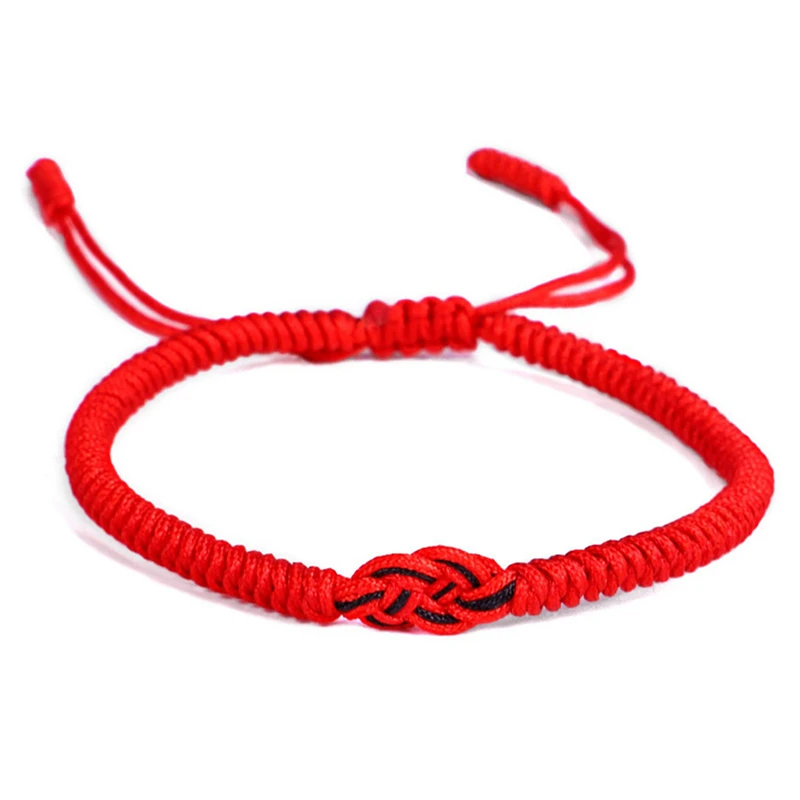 Handmade Tibetan Buddhist Creative Copper Beads Red Colorful Rope Bracelet For Women Men Handmade Lucky Knots Thread Bracelets