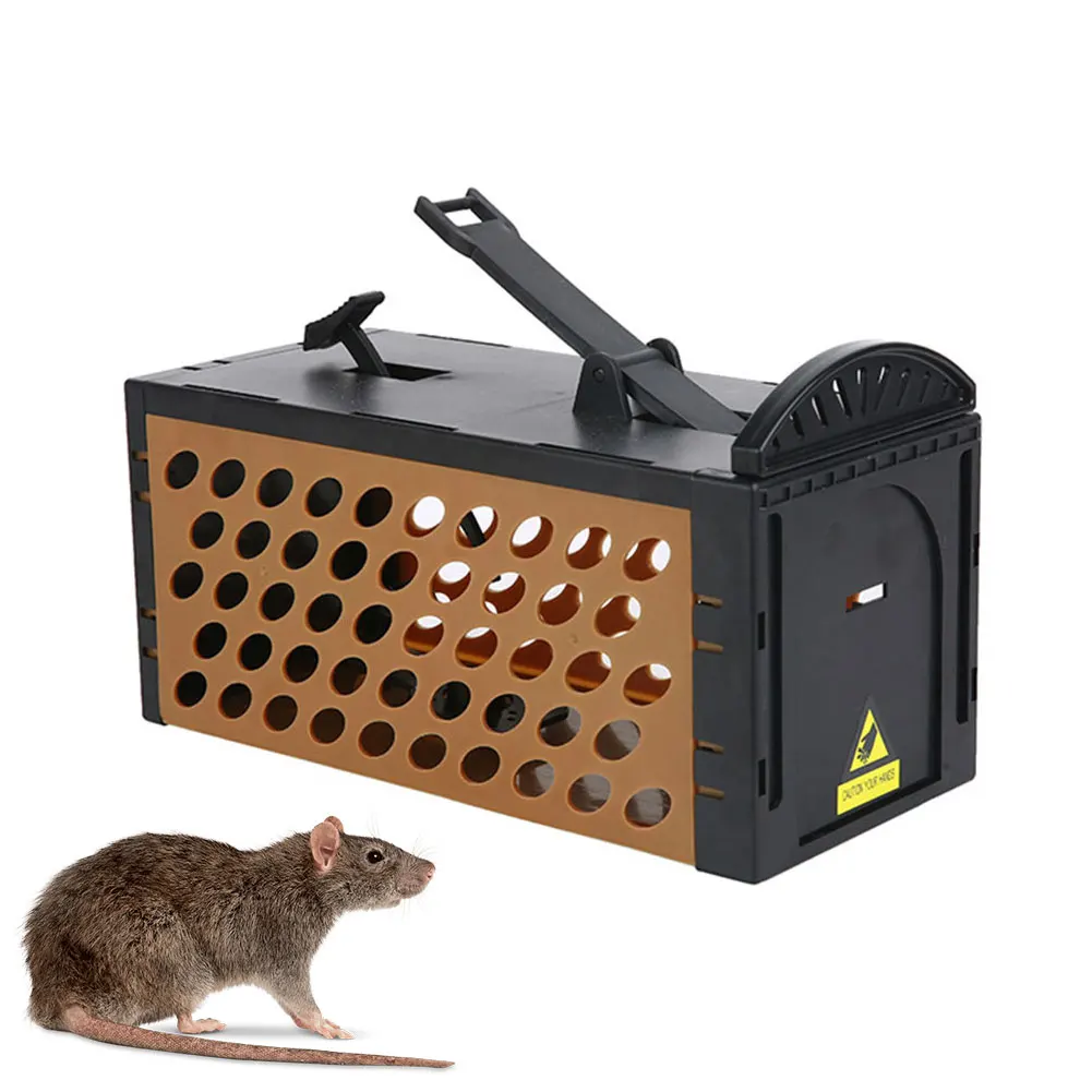 Exterminator клетка для животных, ловушка для грызунов мышей, Отпугиватель приманки, ловушка для ловли домашних вредителей, съемный убийца - Цвет: Коричневый