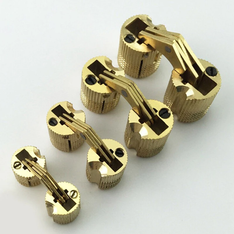 Pure Copper Invisible Concealed Gift Box Cabinet Doors Hinge Accessory Kit