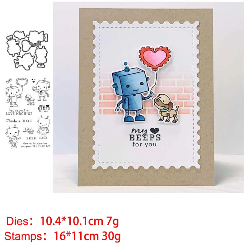 

2020 New robot Metal Cutting Dies and Stamps for DIY Scrapbooking Photo Album Decorative Embossing DIY Paper Cards