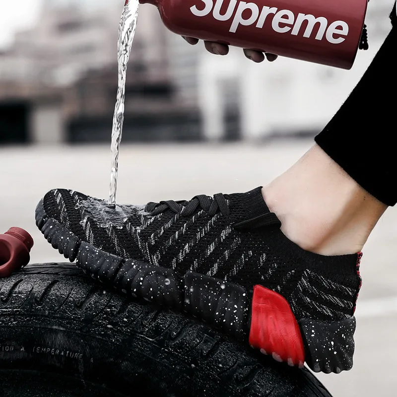 

2019 Summer New Style Athletic Shoes Men's Fly Netting Surface Large Size MEN'S Casual Shoes wa zi xie Trend Versatile Running S