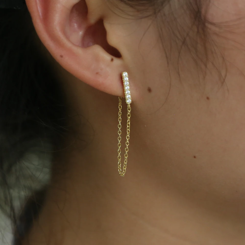 Женские прямоугольные серьги гвоздики из стерлингового серебра 2019 пробы с