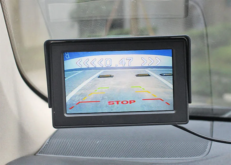 SMALUCK 4," Автомобильный монитор заднего вида+ 4 датчика+ Автомобильная камера заднего вида система помощи при парковке видео-радар для парковки