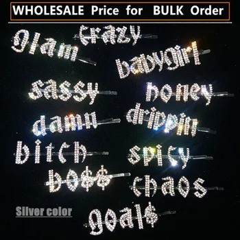 

Babygirl,drippin,bo$$,goal$..Bulk Hot Words Hairclip Hair Pin Custom Hair Clips Bridal Party Women Hairgrips Jewelry WHOLESALE