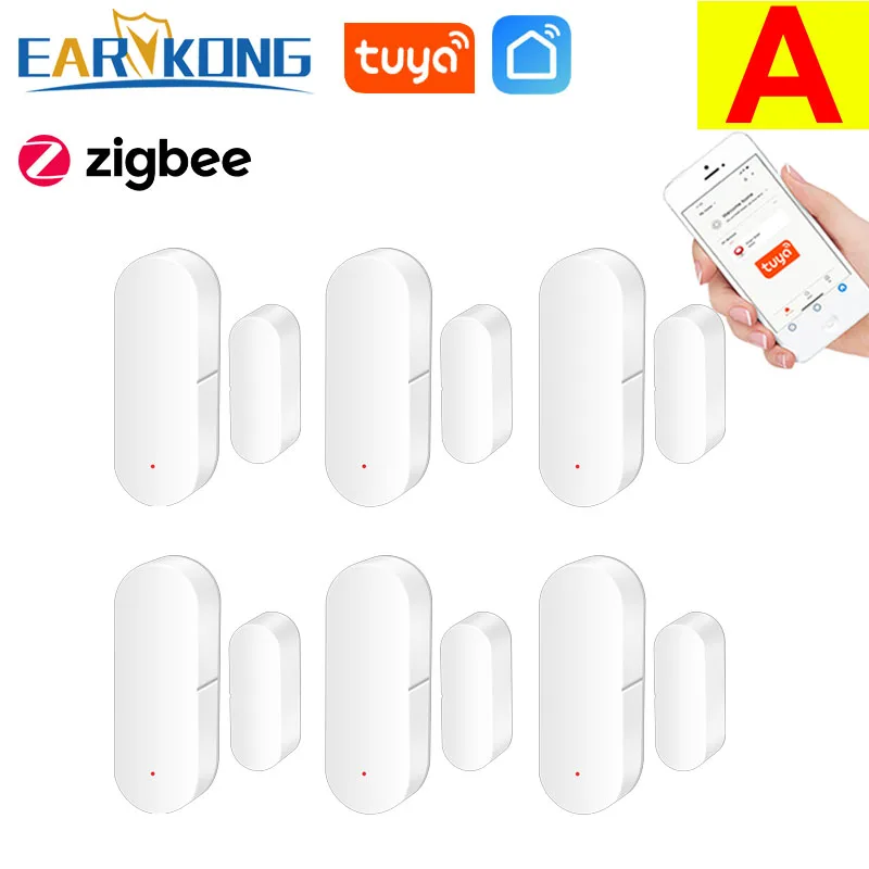 emergency pendant alarm Tuya Zigbee Door Window Open Detector Gate Sensor Smart Home Magnetic Garage Door Opening Closing Sensor Security Alarm System security alarm keypad Alarms & Sensors