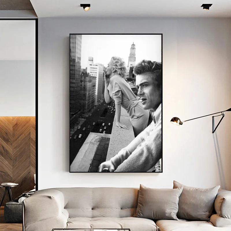 

JAMES DEAN - MARILYN MONROE movie star Poster Canvas Painting Prints Wall Art Home Decor No Frame
