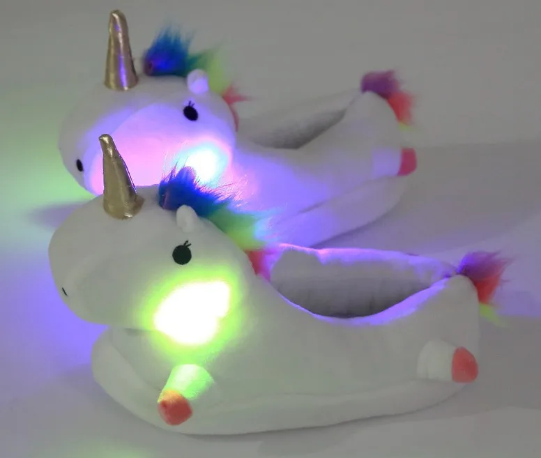 Women Fur Slippers Winter Unicorn Slipper Adult Soft Home Slipper Keep Warm Indoor Slippers Women Cozy Home Shoes for Girls