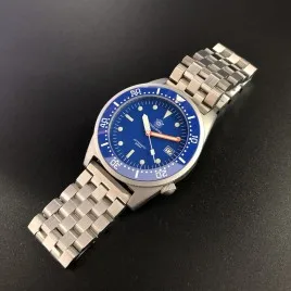 stainless band Мужские автоматические часы 200 м водонепроницаемые 12 светящийся ободок ремешок из нержавеющей стали наручные часы для дайвинга - Цвет: stainless band