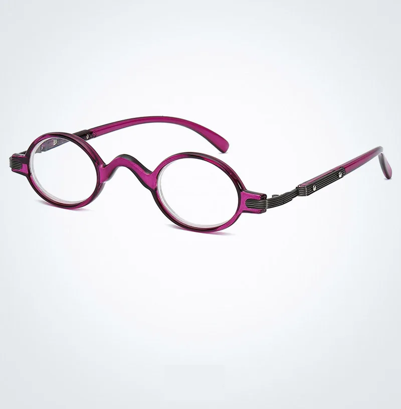 Женские очки для чтения, маленькие очки в круглой оправе, модные мужские очки для чтения - Цвет оправы: Фиолетовый