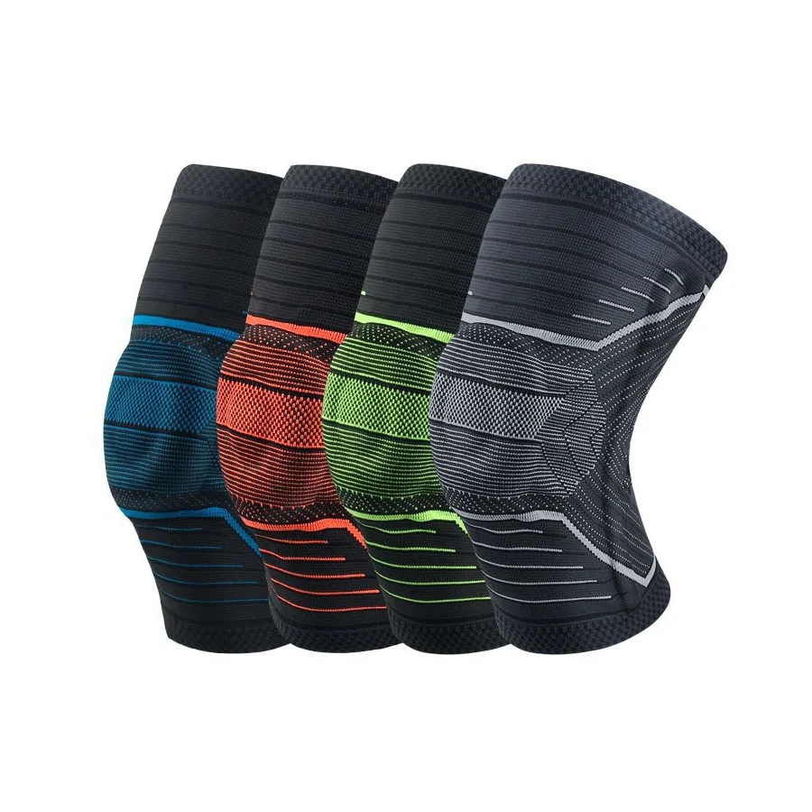 

2 pcs Nylon Elastic Sports Knee Pads Breathable Knee Support Brace Running Fitness Hiking Cycling Knee Protector silicone pad
