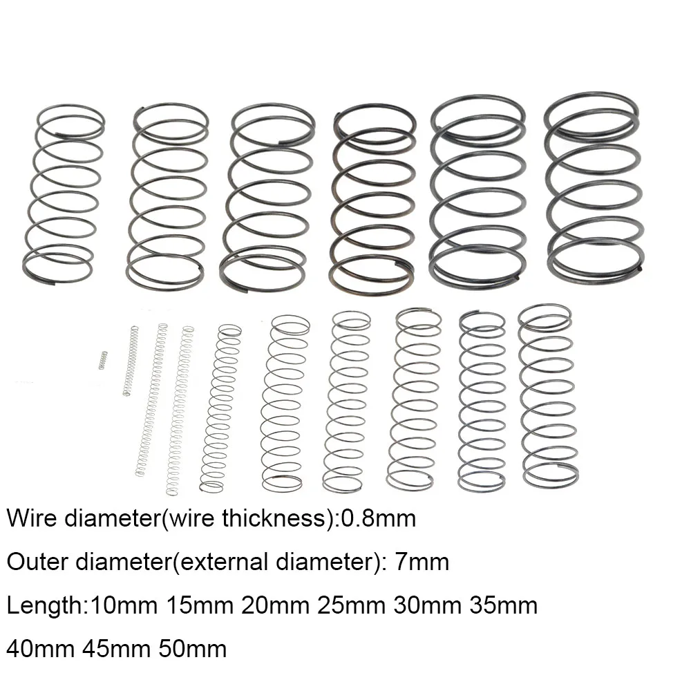 Фото Пружина механического возврата пружина внешний диаметр 7 мм 0 8x7x10-50 10 шт. | Пружины (1005001590804411)