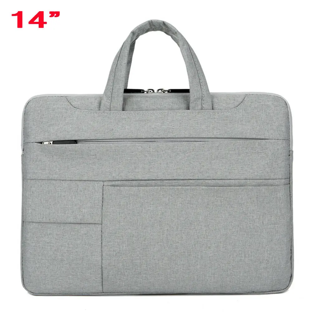 Newest Hot Business Notebook Laptop Sleeve Carry Case Bag Handbag For 13 14 15 Inch Computer Case Skin Durable Bags - Цвет: Light Gray 14 inch