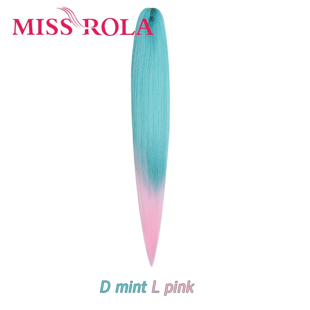 Miss Rola Synthetic 30 Inch 100g Kanekalon Hair Braid Yaki Straight Pre Stretched Pink Wholesale Bulk Hair Extension Jumbo Braid P4/24