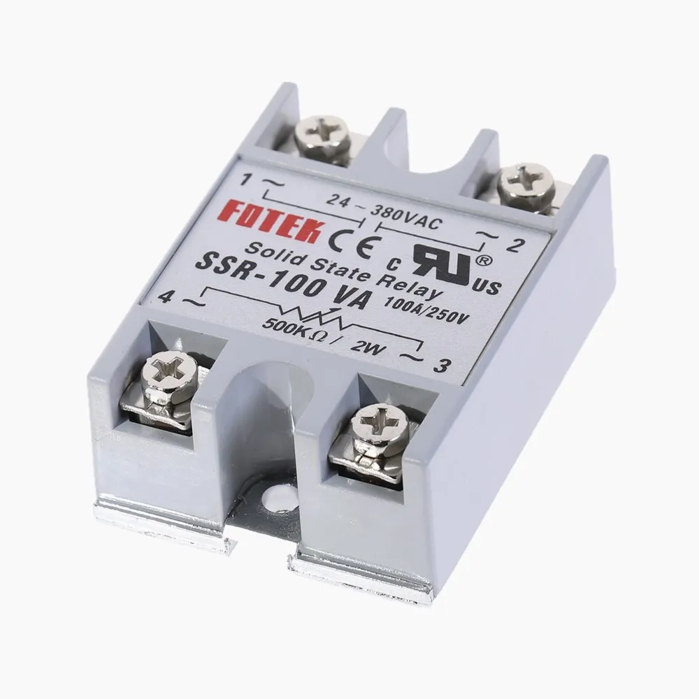 1 шт. твердотельный релейный модуль SSR-100VA 100A наружный контроль потенциометра вход 24-380VAC выход