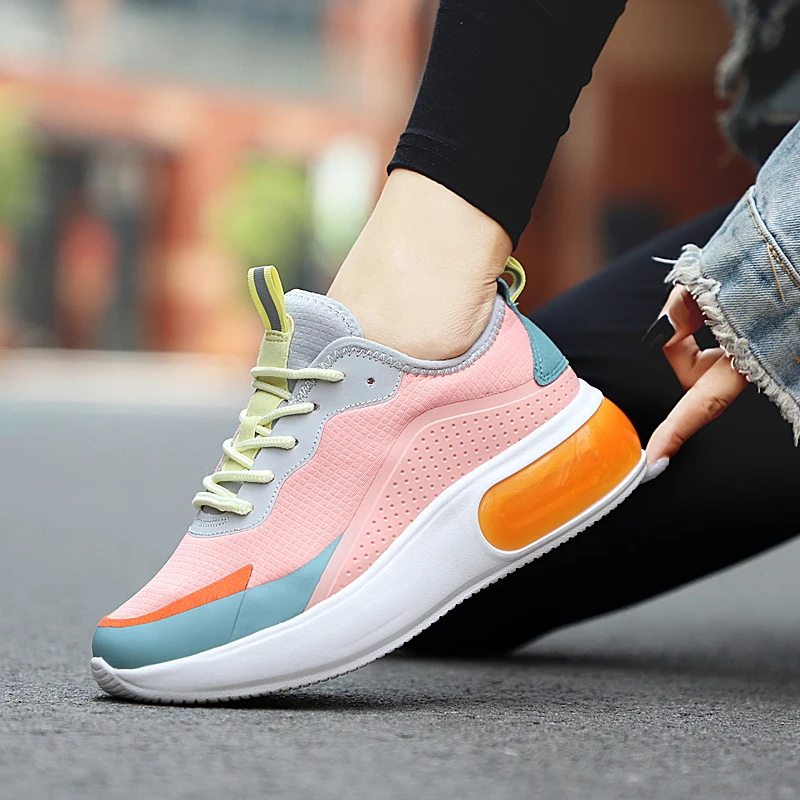 

Women Sport Shoes Air Cushion Sneakers Woman Breathable Comfortable Flats Shoes for Women Height Increasing Sneakers Shoe Female