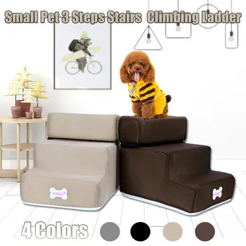 

3 Steps Dog Stairs Cat Staircase Breathable Anti-slip Pet Climbing Ladder Bed Breathable Cushion Mat Dogs Puppy Cat Climbing