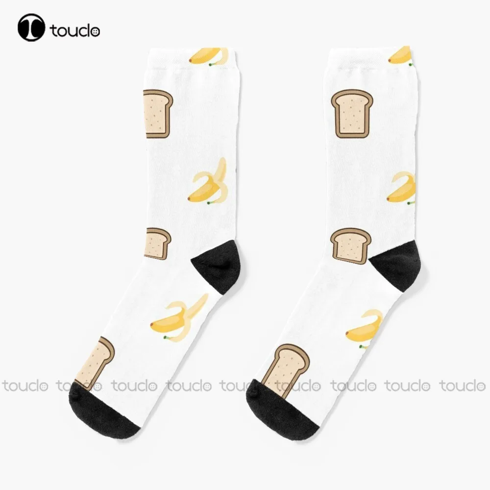 

Banana And Bread Socks Unisex Adult Teen Youth Socks Personalized Custom 360° Digital Print Hd High Quality Christmas Gift