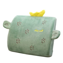 Офисная поясная подушка, милые украшения для дома, автомобиля с ремешком, мультяшная мягкая многофункциональная подушка для стула, поддержка спины, пена памяти