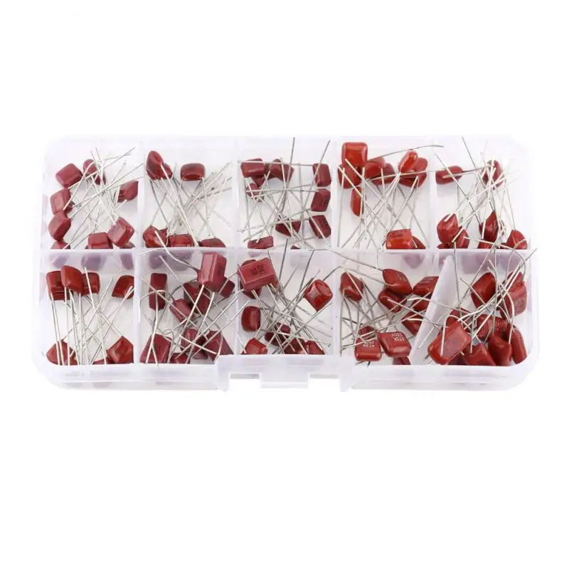 

10 Values 10nF-470nF 100Pcs CBB Polypropylene Film Capacitors Set Assortment Kit
