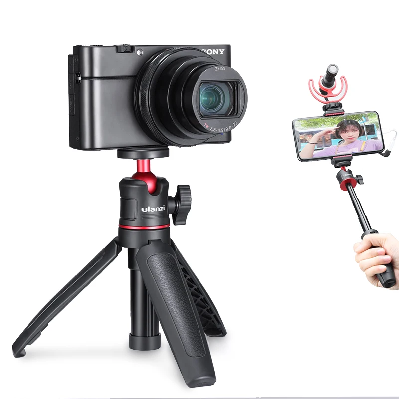 Vlog Tripod Microphone Phone-Mount-Holder Led-Light Ulanzi mt-08 DSLR A6300 for Mini
